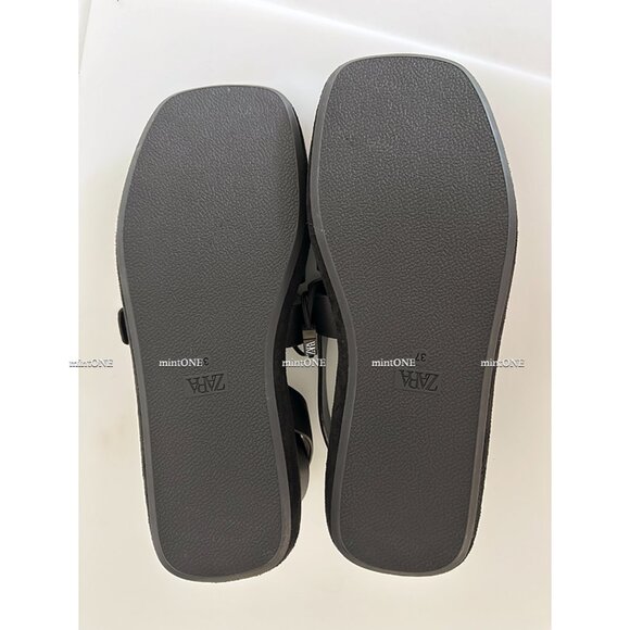 NEW ZARA buckled strap flatform sandal 1604 size 6.5 - Picture 3 of 6
